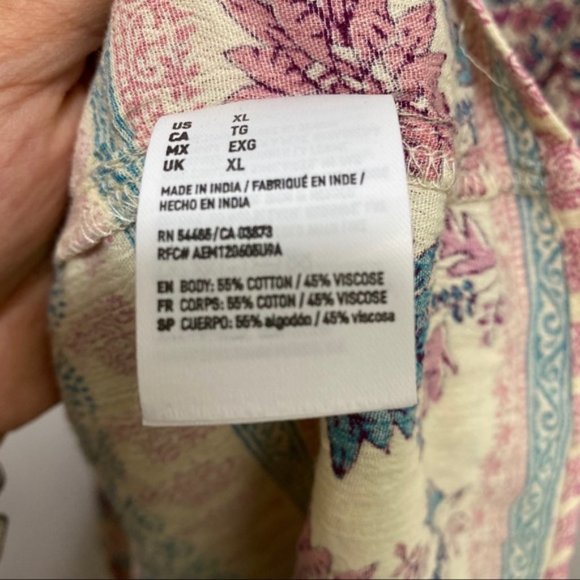 American Eagle Boho Sleeveless Romper Size XL - Picture 8 of 9